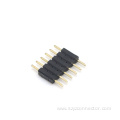 2.0mm Pitch Pin header Connector Single Row Straight SQ0.5mm H5.5mm With Threefold Layer Plastic 1*6P